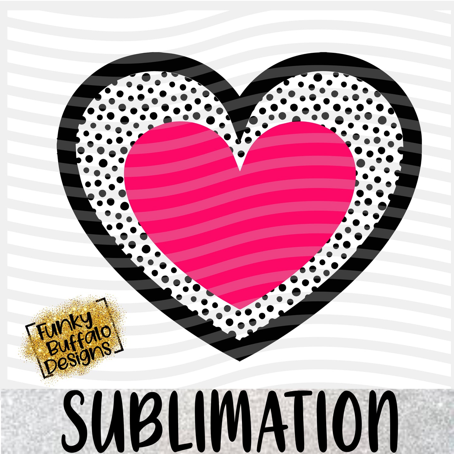 Dot Heart Sublimation