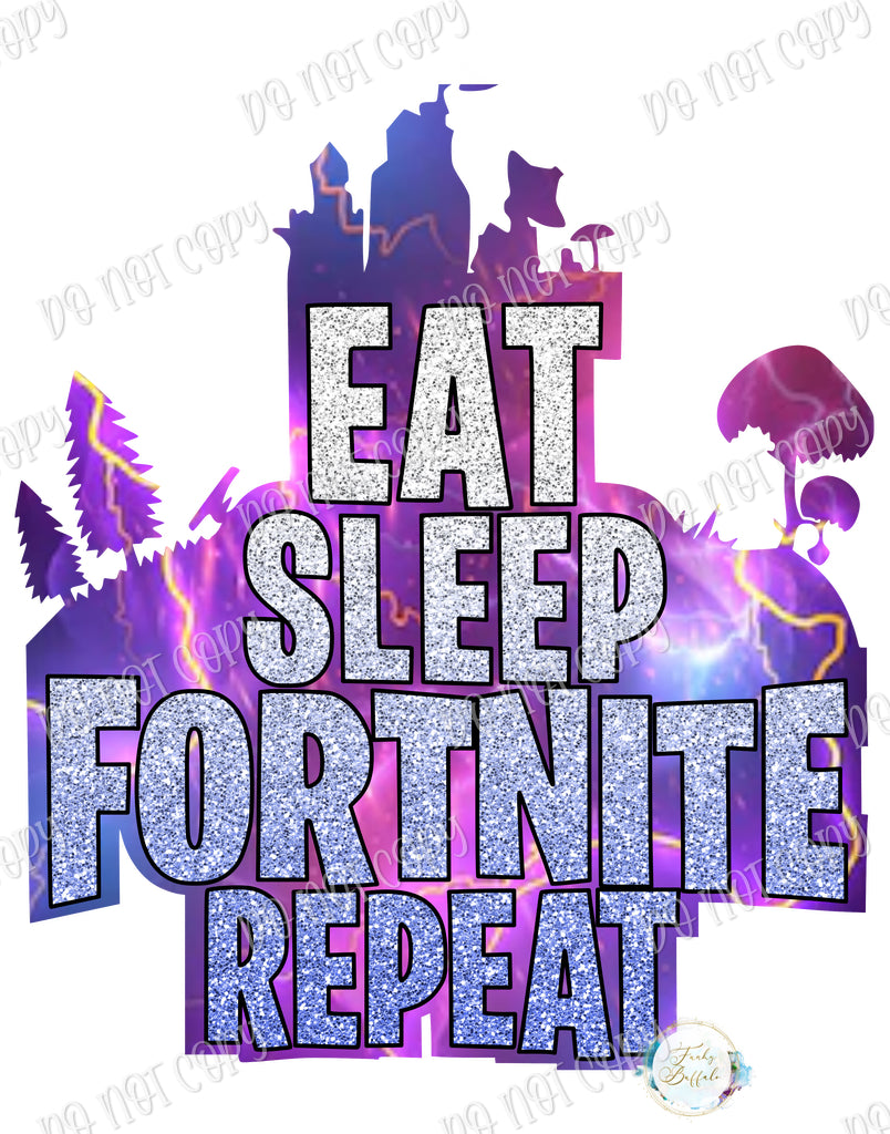 Eat Sleep Repeat Fornite Blanket Sublimation