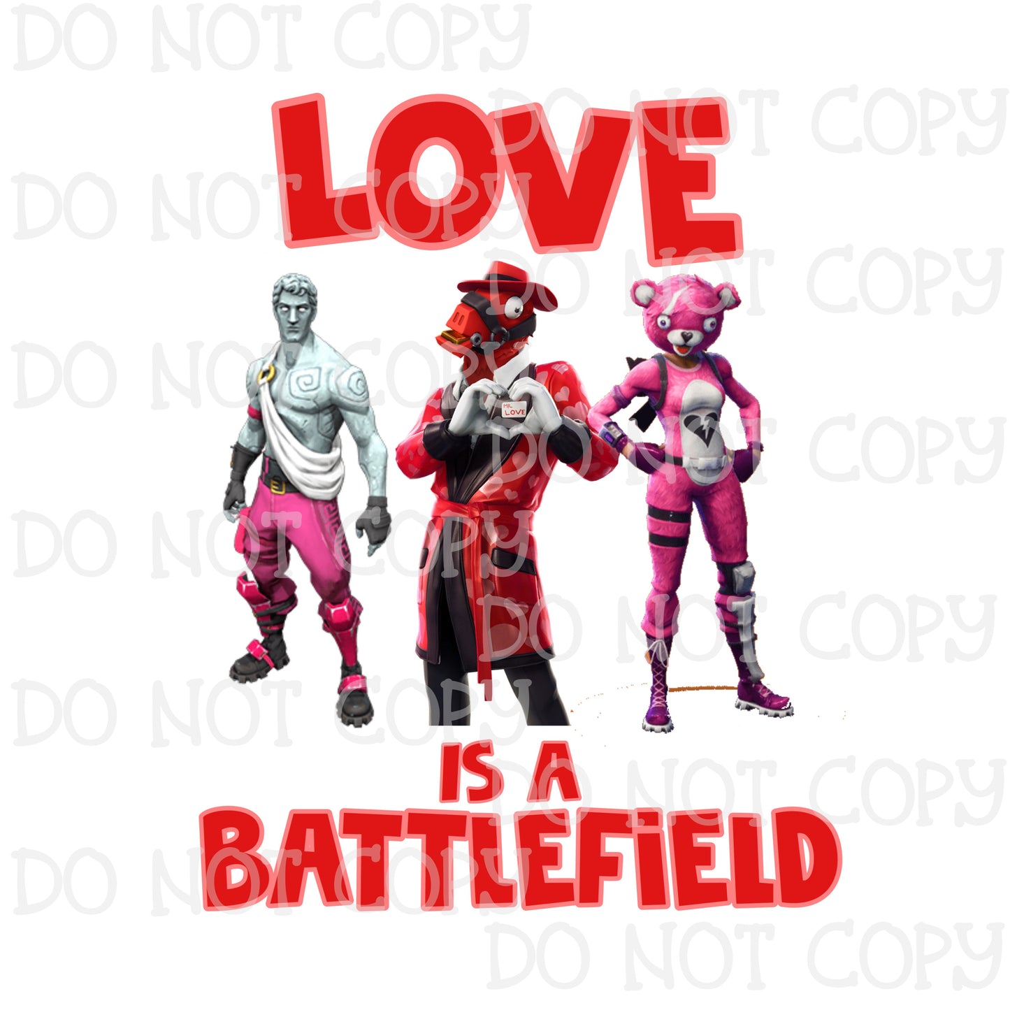 Fortnite Love Sublimation