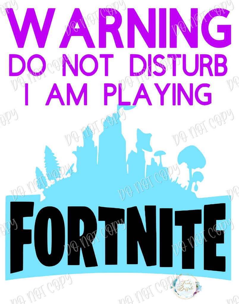 Fornite Warning Blanket Sublimation