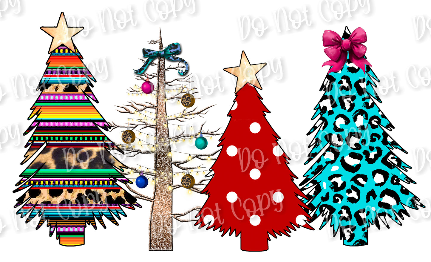 Funky Christmas Trees Sublimation