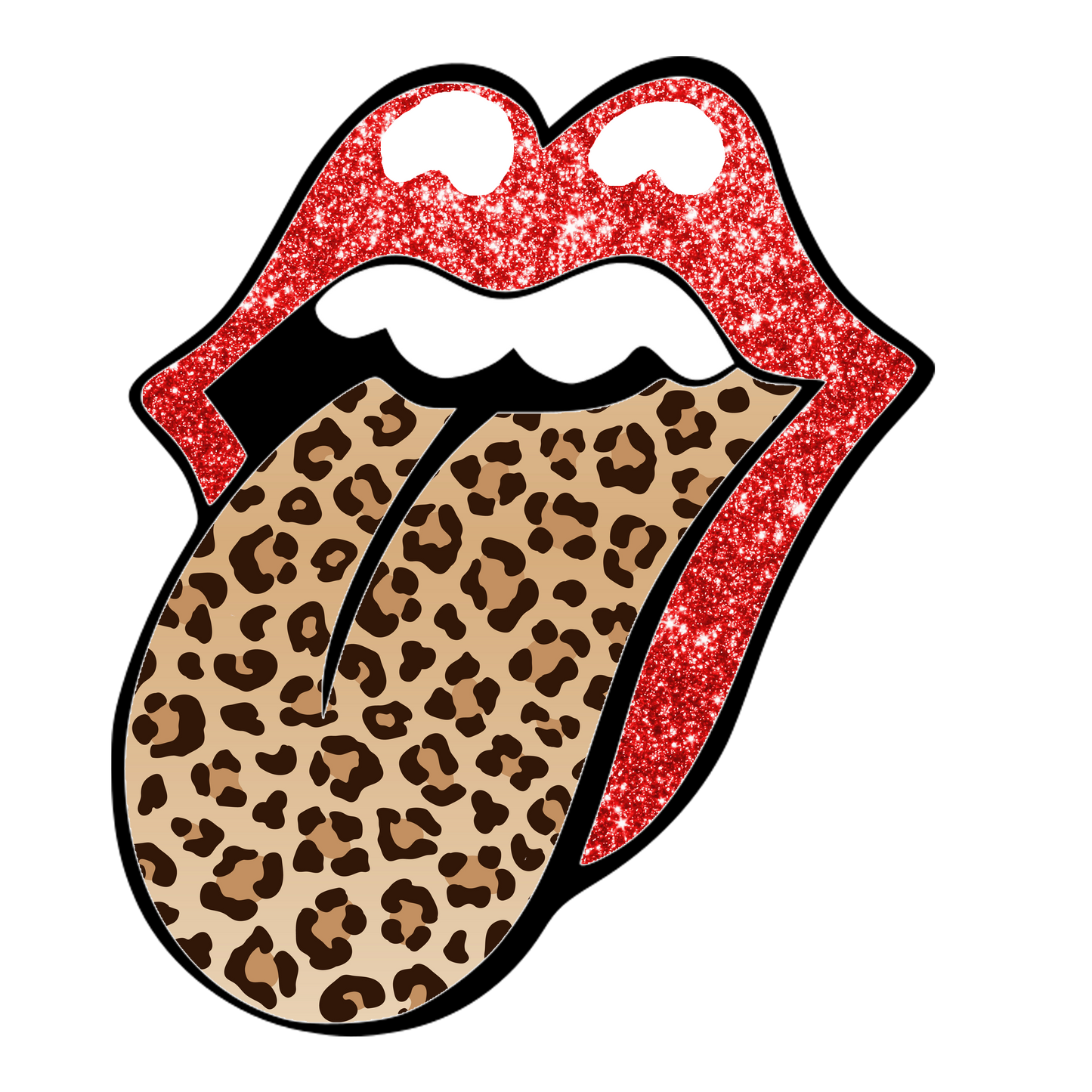 Glitter Lips Leopard Tongue
