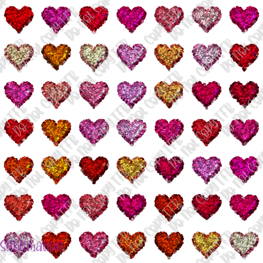 Glitter Shiny Hearts 5 Seamless sub