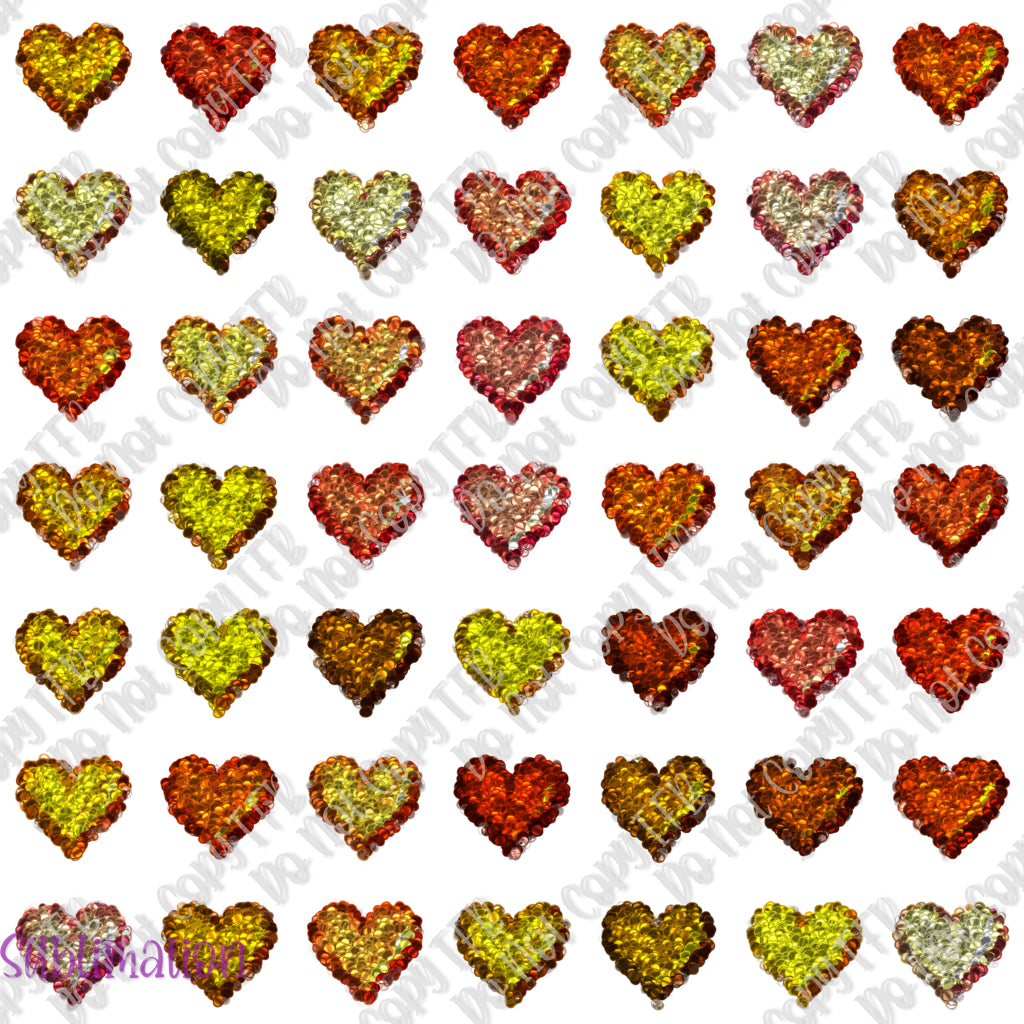 Glitter Shiny Hearts 6 Seamless sub