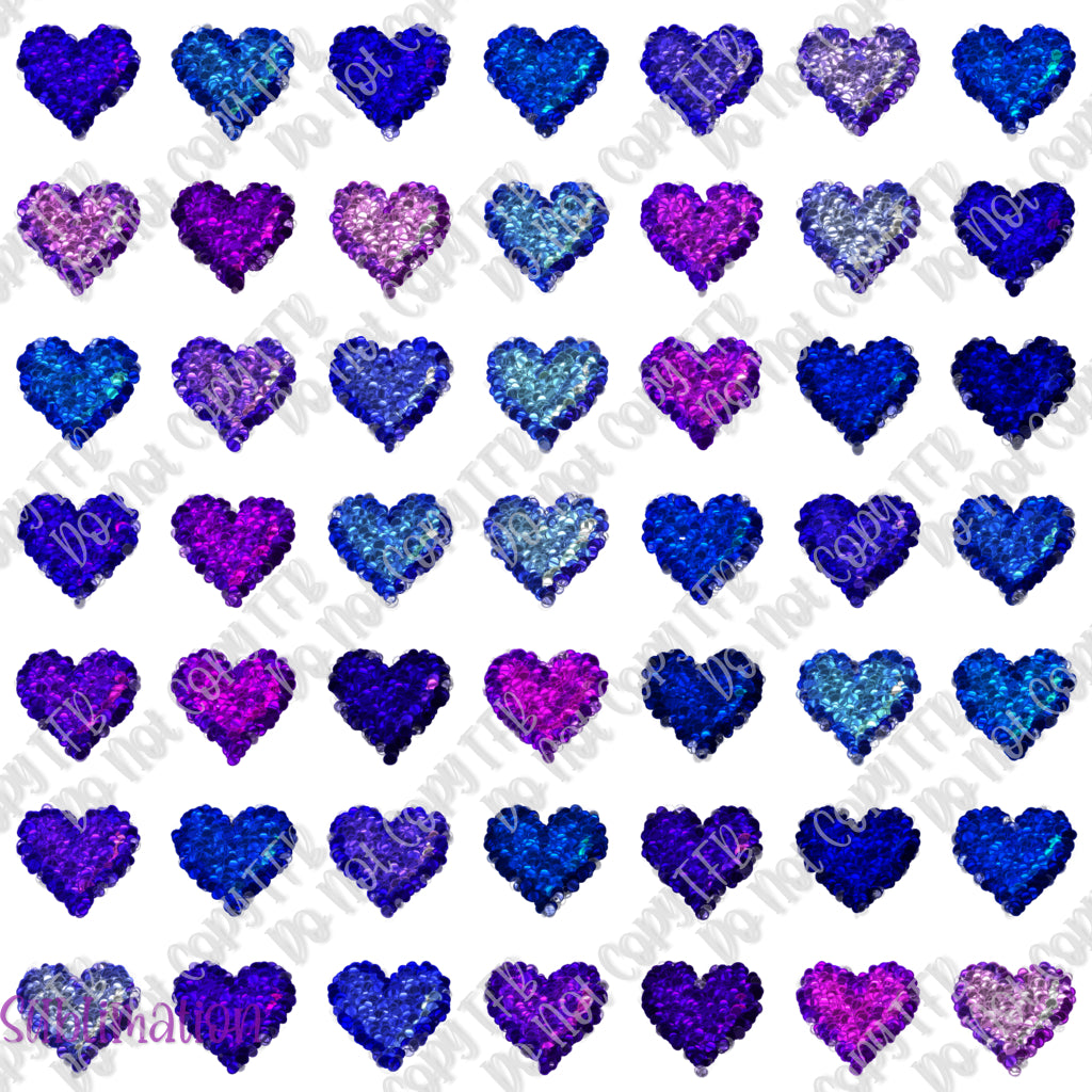 Glitter Shiny Hearts 7 Seamless sub