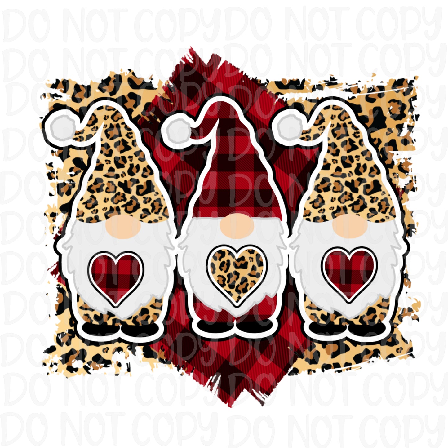 Gnome Plaid Love Sublimation