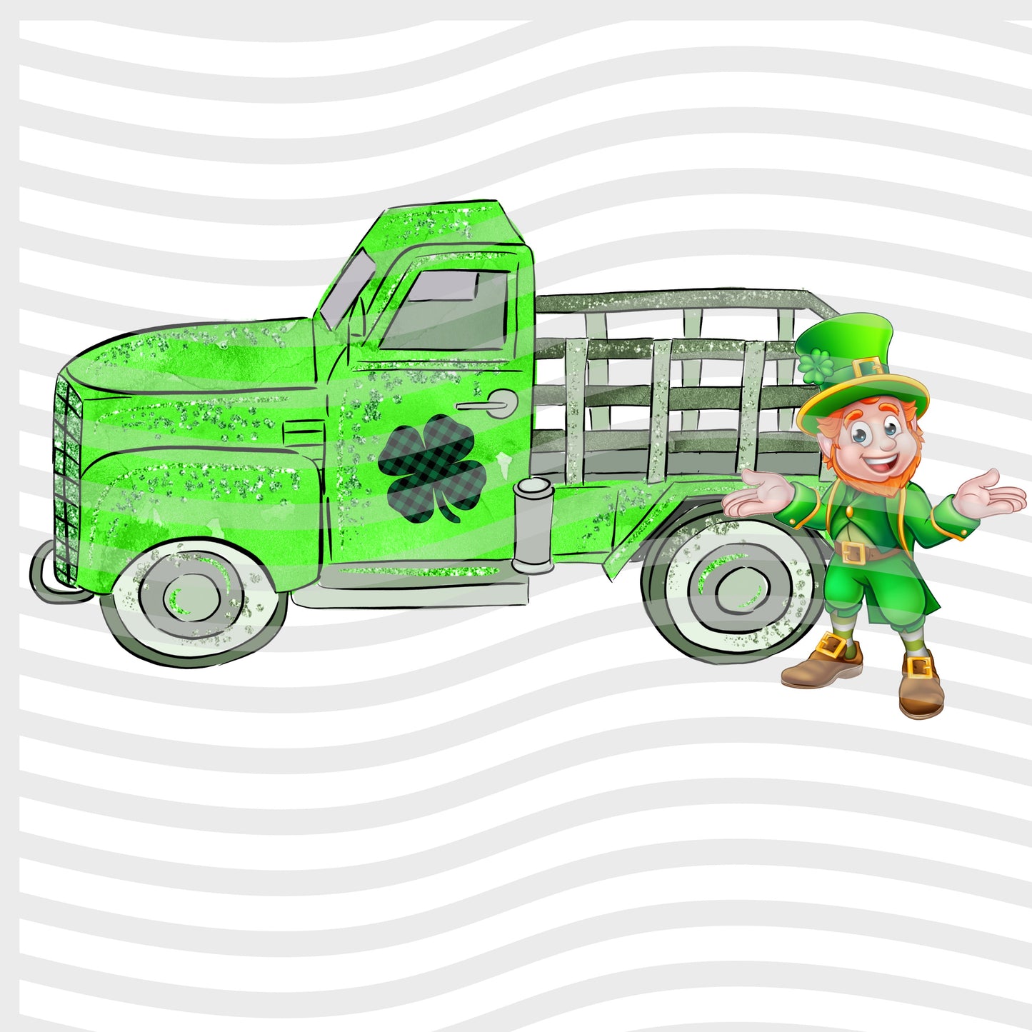 Green Truck Leprechaun