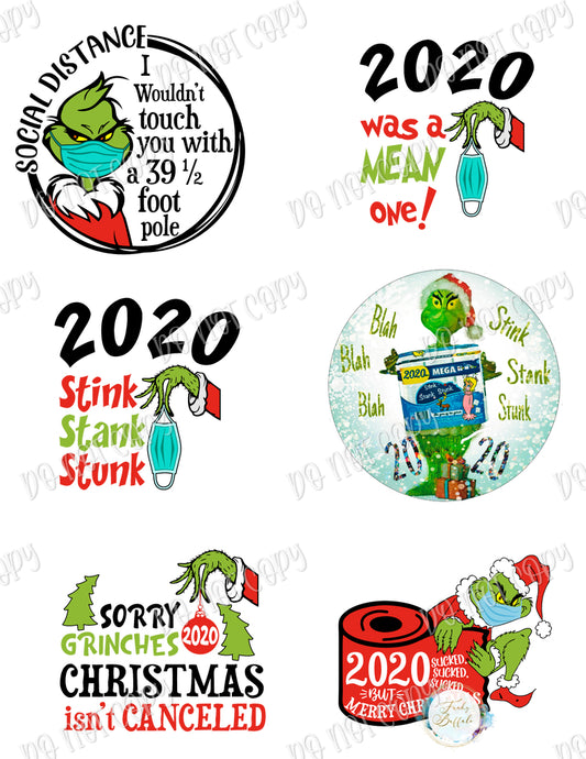 Grinch Ornaments Sublimation