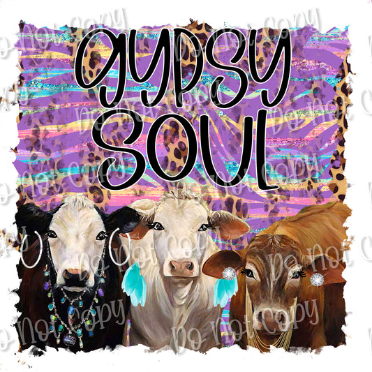 Gypsy Soul Cow Sublimation