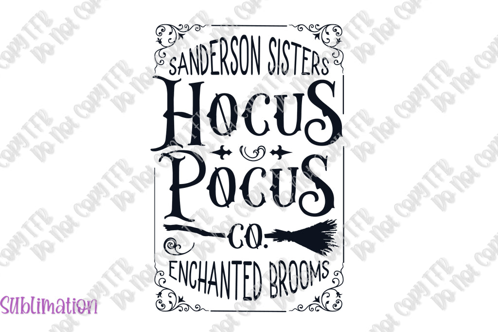 Halloween Hocus Pocus Brooms Sublimation