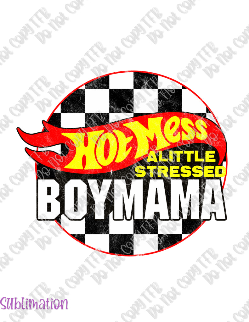 Hot Wheels Boy Mama Sublimation