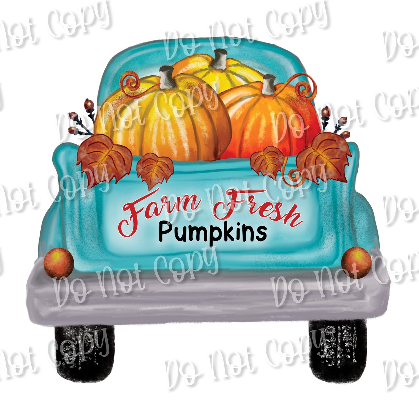 Blue Fall Pumpkin Truck