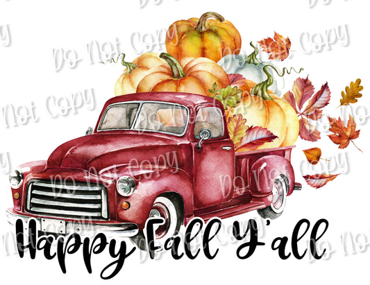 Happy Fall Pumpkin Truck Sub