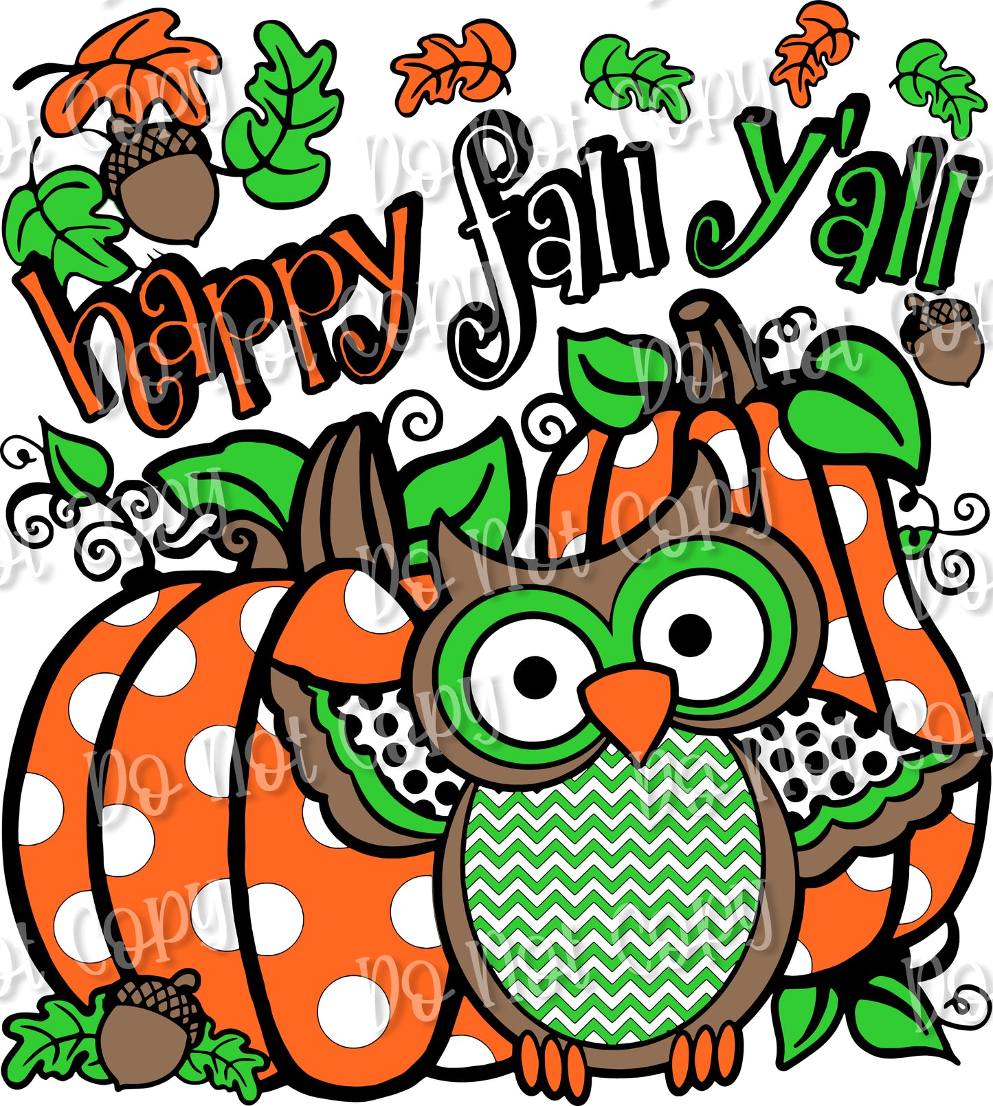 Happy Fall Y'all Owl