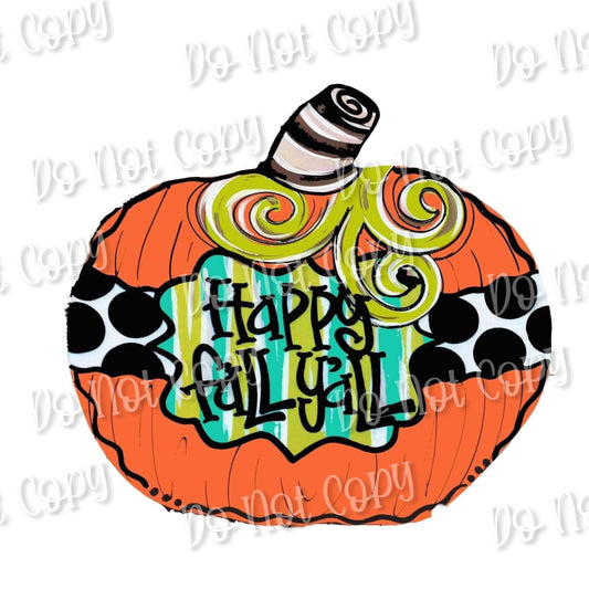 Happy Fall Y'all Pumpkin Sub