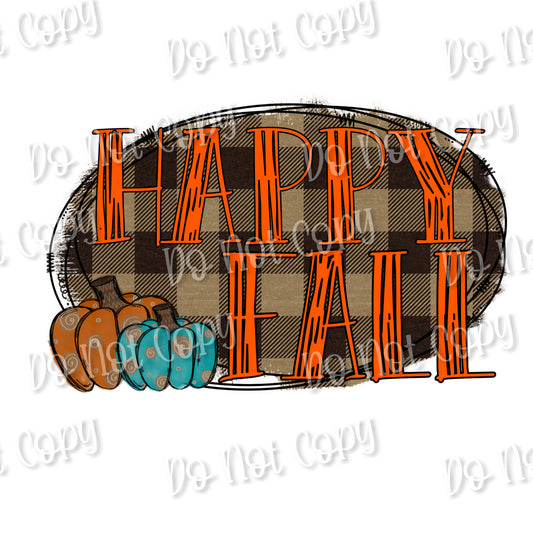 Happy Fall Brown Plaid Sub