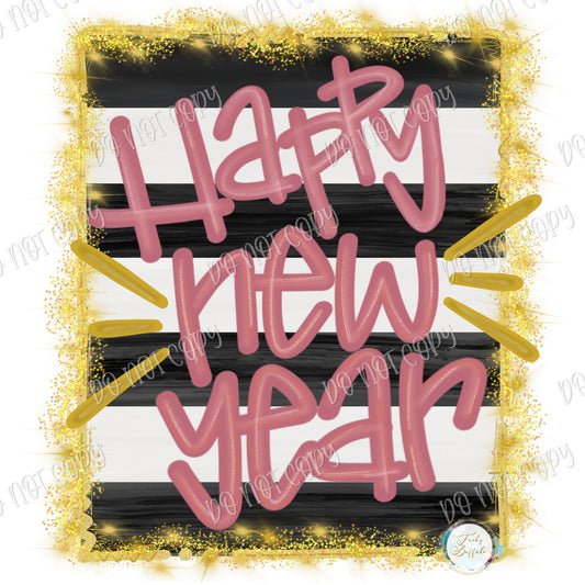Happy New Year Doodle Sublimation