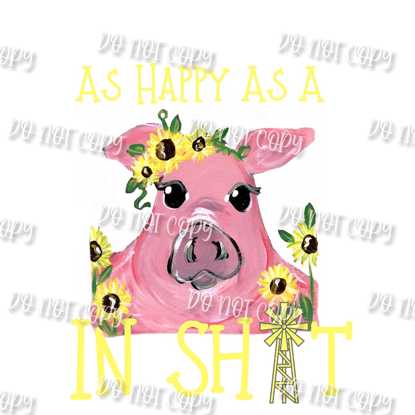 Happy as a Pig Yellow