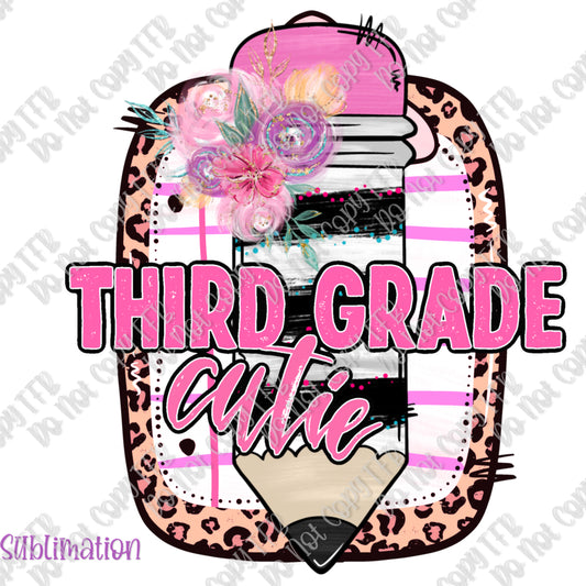 Third Grade Cutie Sublimation