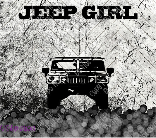 Jeep Girl Tumbler Sublimation Prints