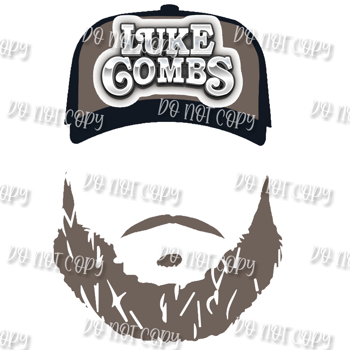 Luke Combs Face Sublimation Print
