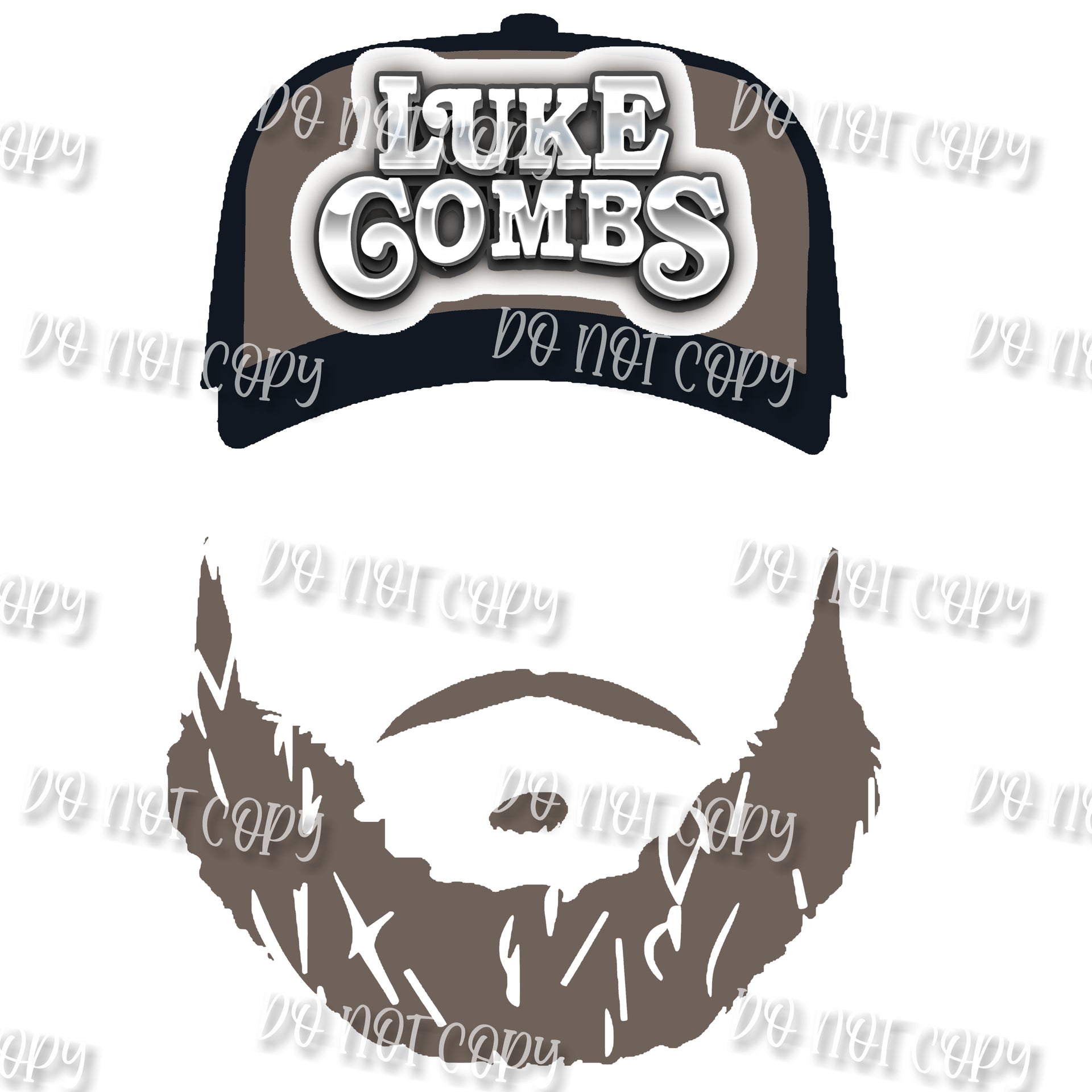 Luke Combs Play Button - Aesthetic Sublimation Digital File