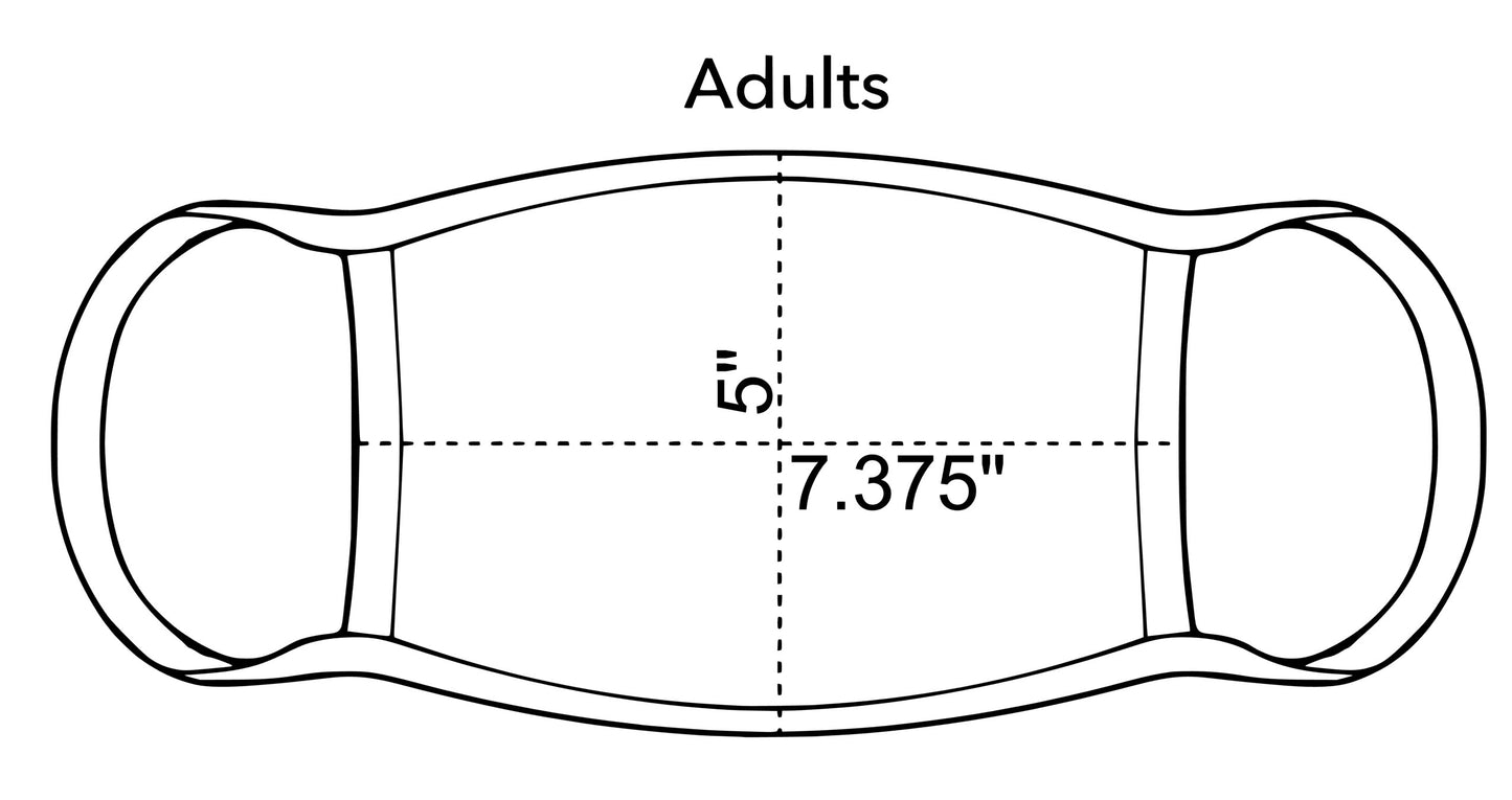 Sublimation Face Masks/adjustable ear loops 5"x7.375"