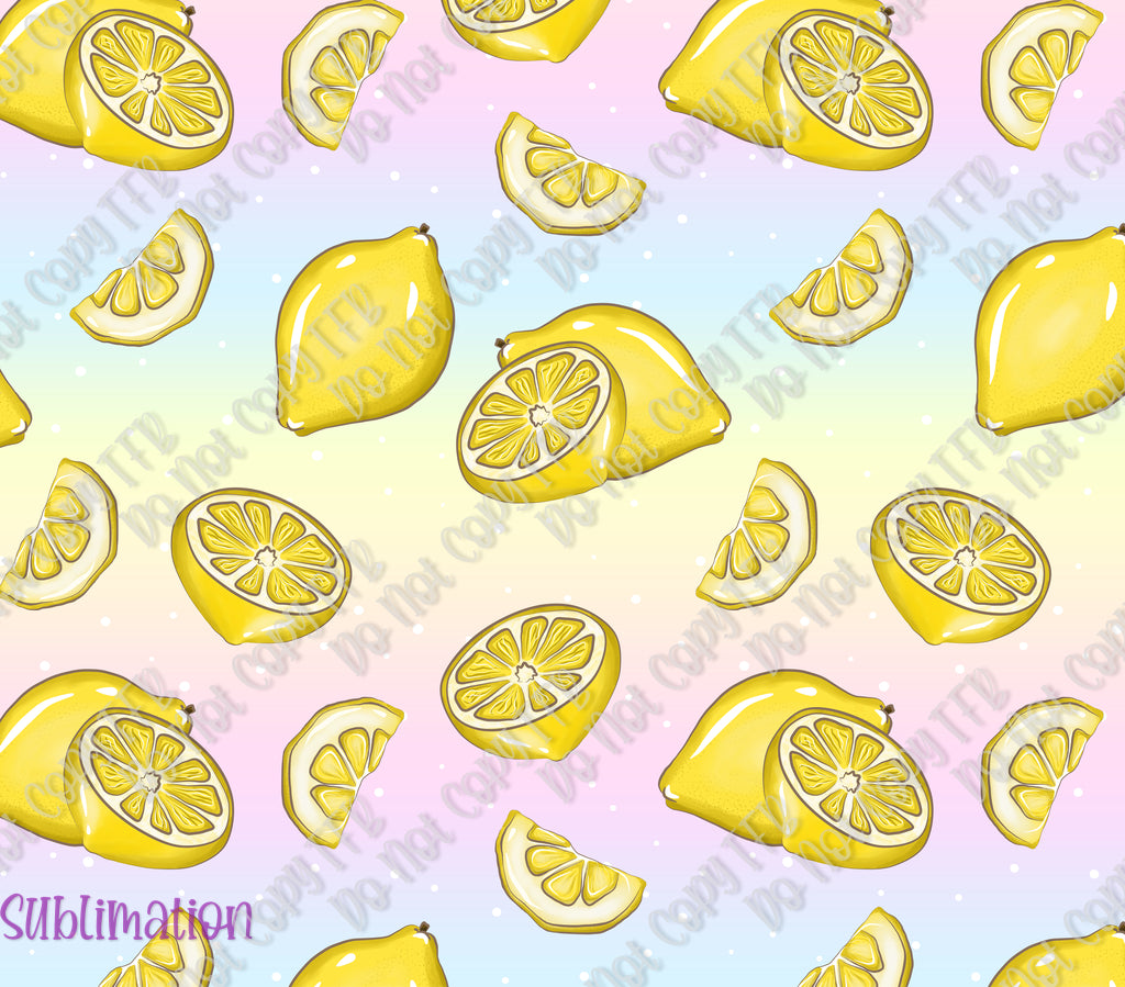 Lemons 1 Tumbler Sublimation Prints