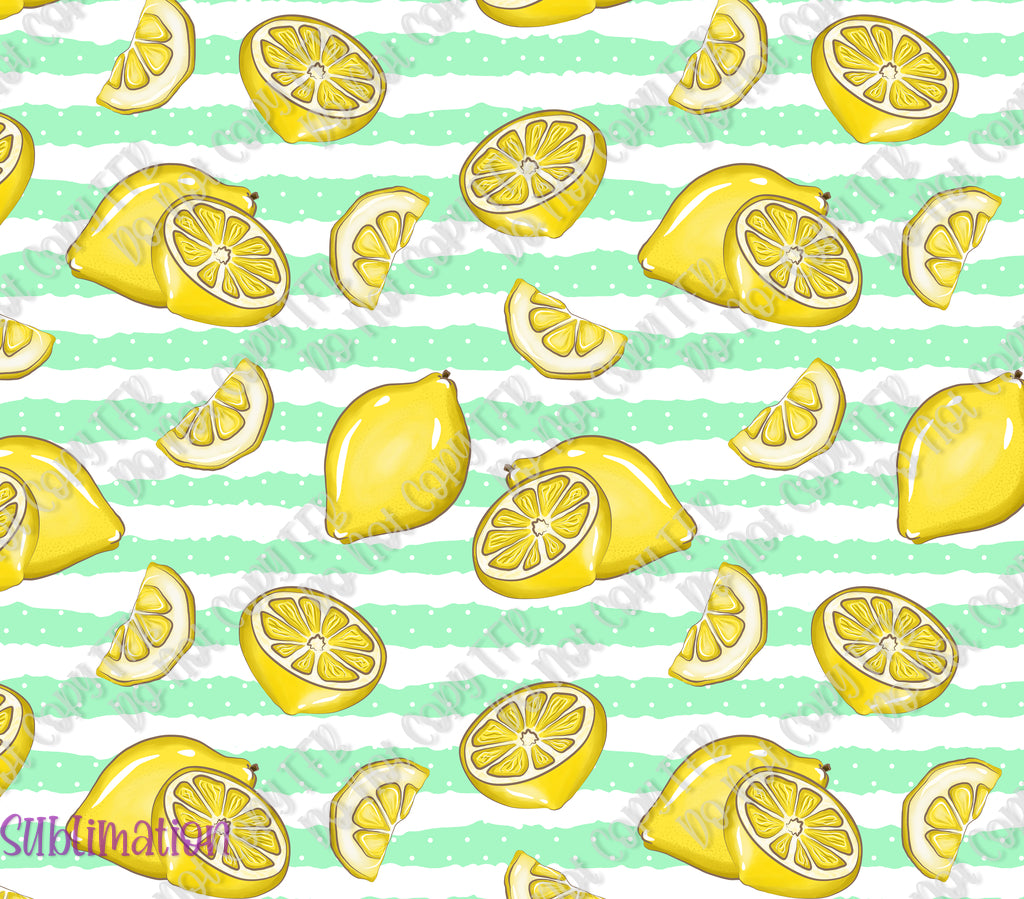 Lemons 3 Tumbler Sublimation Prints