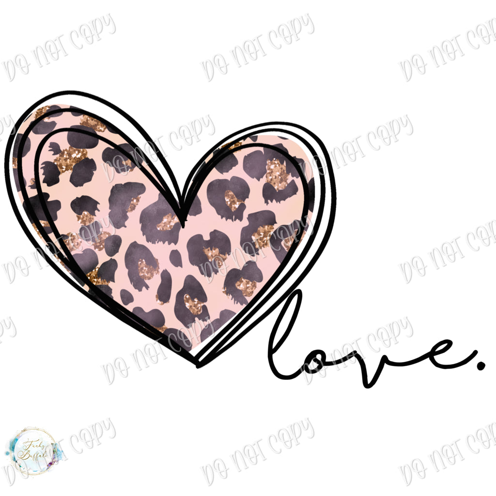 Leopard Heart Love Sublimation