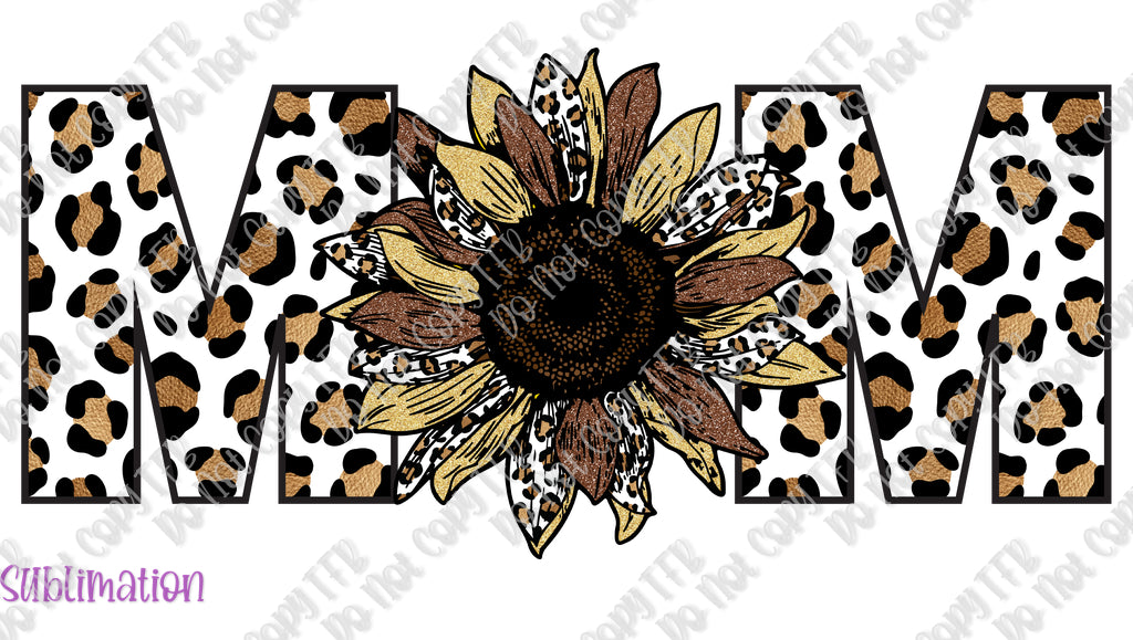 Leopard Mom Sunflower Sublimation