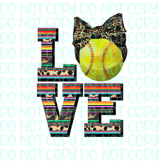 Love Softball Serape