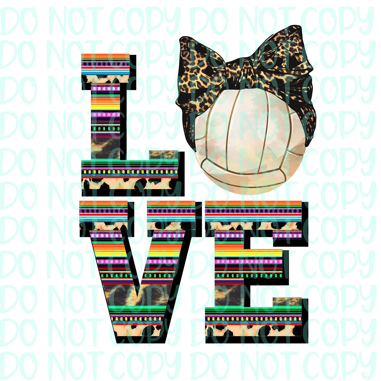 Love Volleyball Serape Sublimation