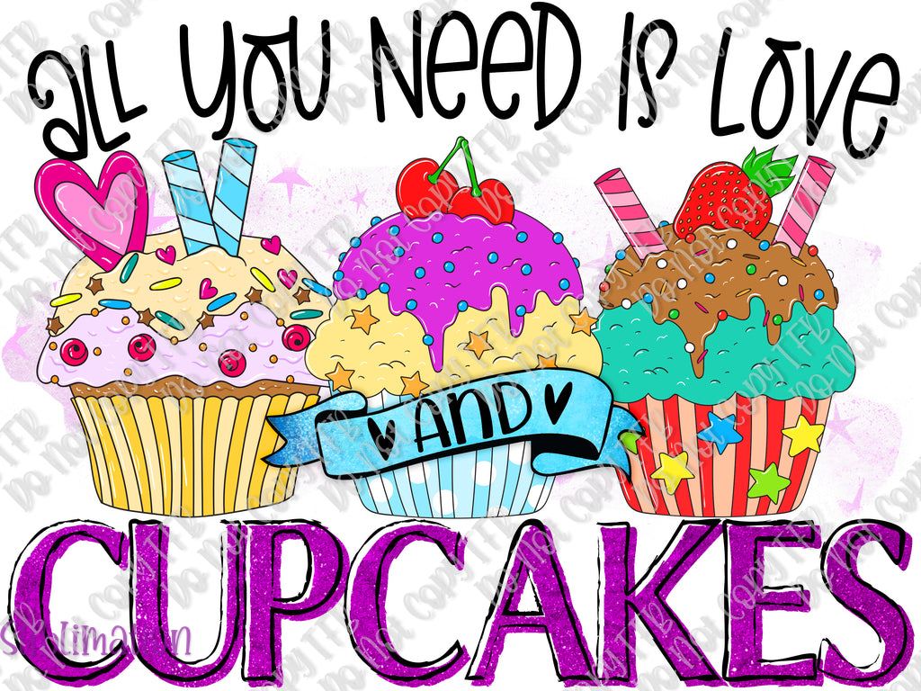 Love and Cupcakes Sublimation