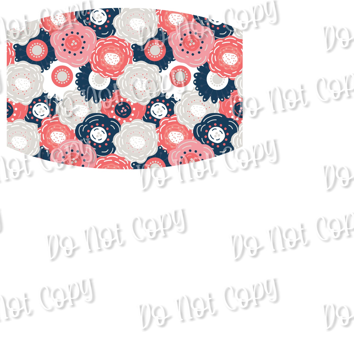 Pink/Navy Flowers mask 19