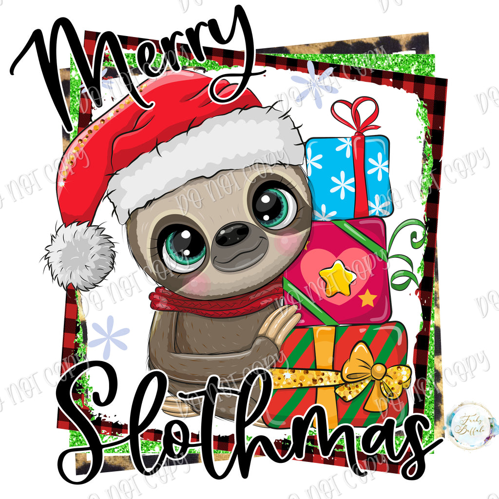 Merry Slothmas Sublimation