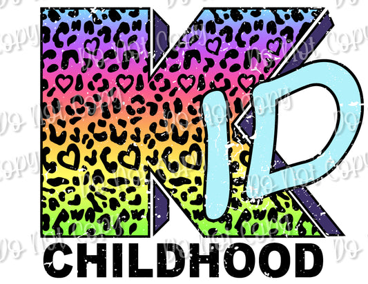 Kid Childhood Rainbow Leopard
