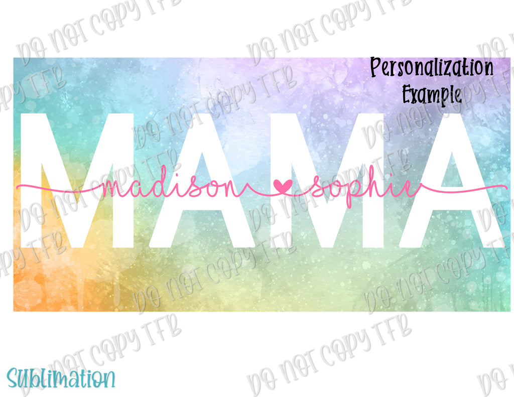 Mama/Mini Color Cloud Sublimation