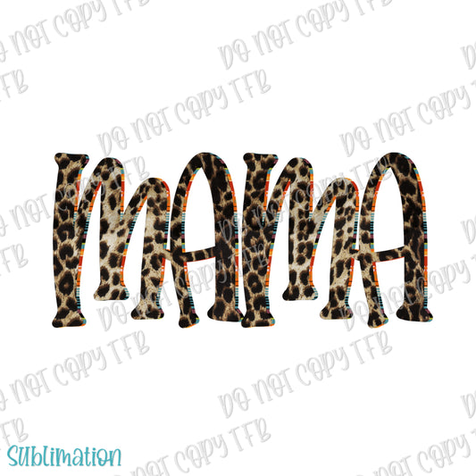 Mama/Mini Leopard Serape Sublimation