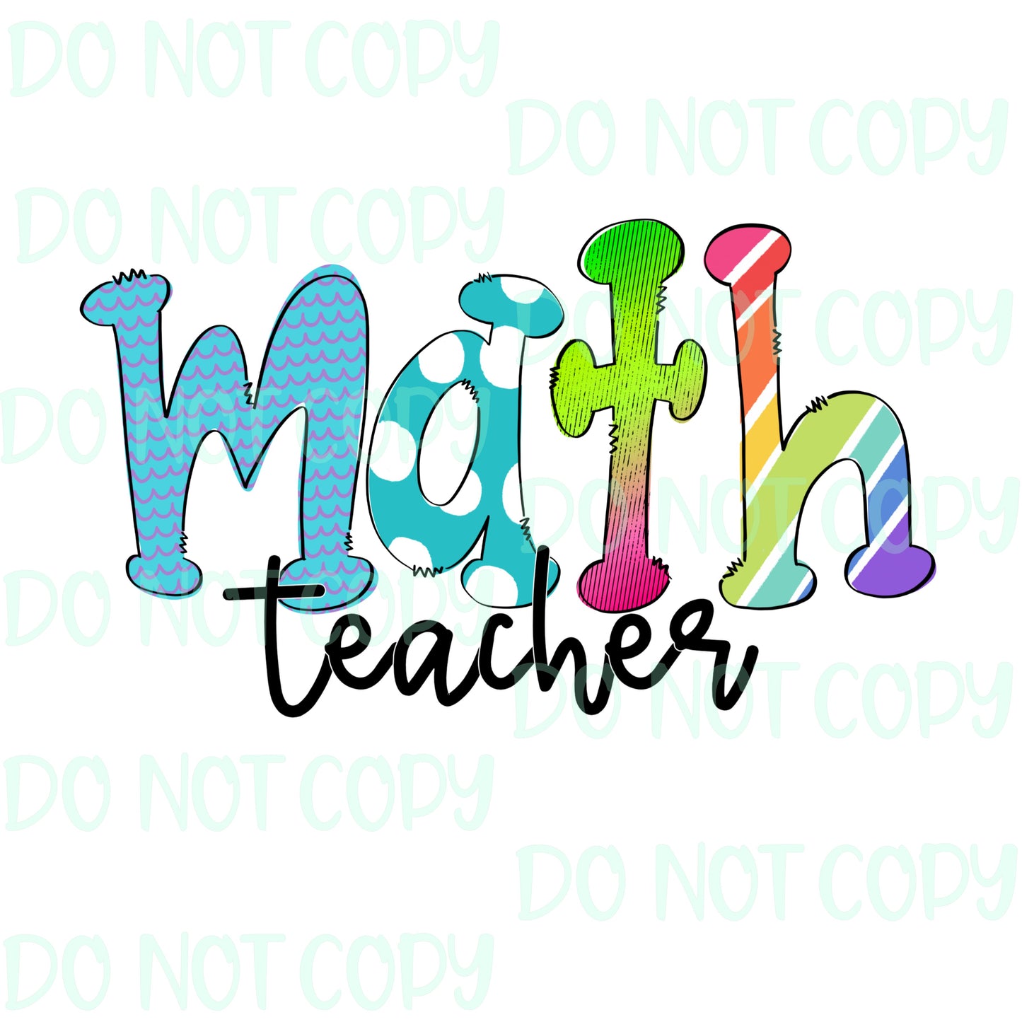 Math Teacher Sublimation