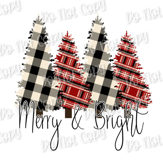 Merry and Bright Trees Sublimation