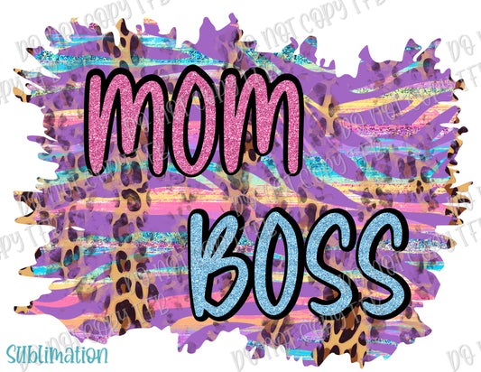 Mom Boss/Mini Boss Sparkly Sublimation