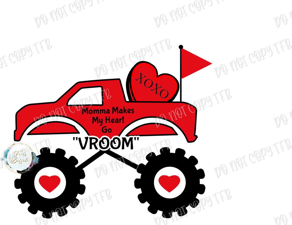 My Heart Goes Vroom Truck Sublimation