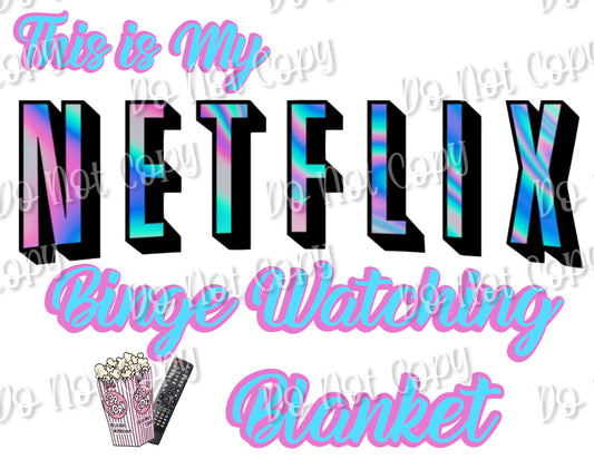 This is My Netflix Watching Blanket (Purple Holographic) Sublimation