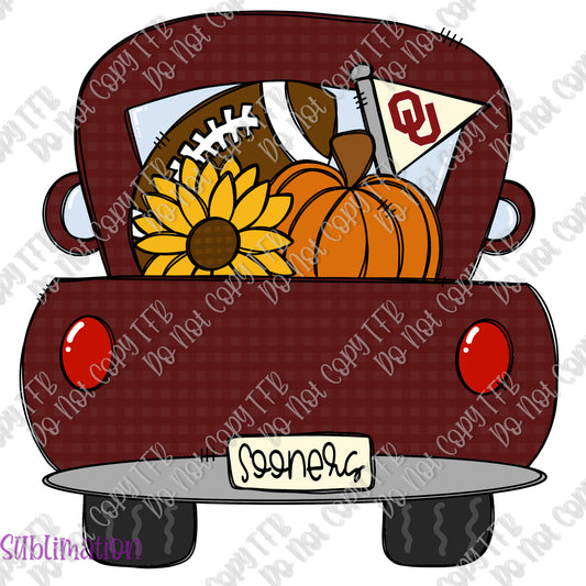 Oklahoma Sooners Truck Sublimation