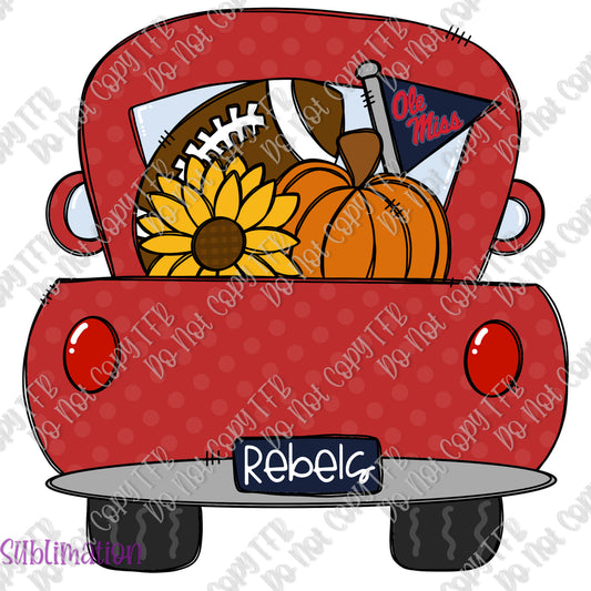 Ole Miss Truck Sublimation