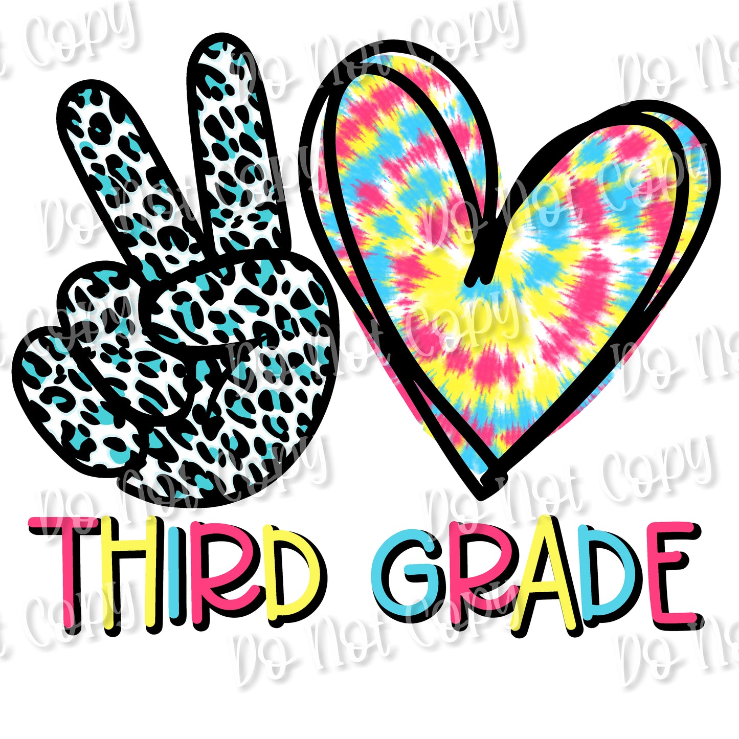 Peace Love 3rd Grade sub