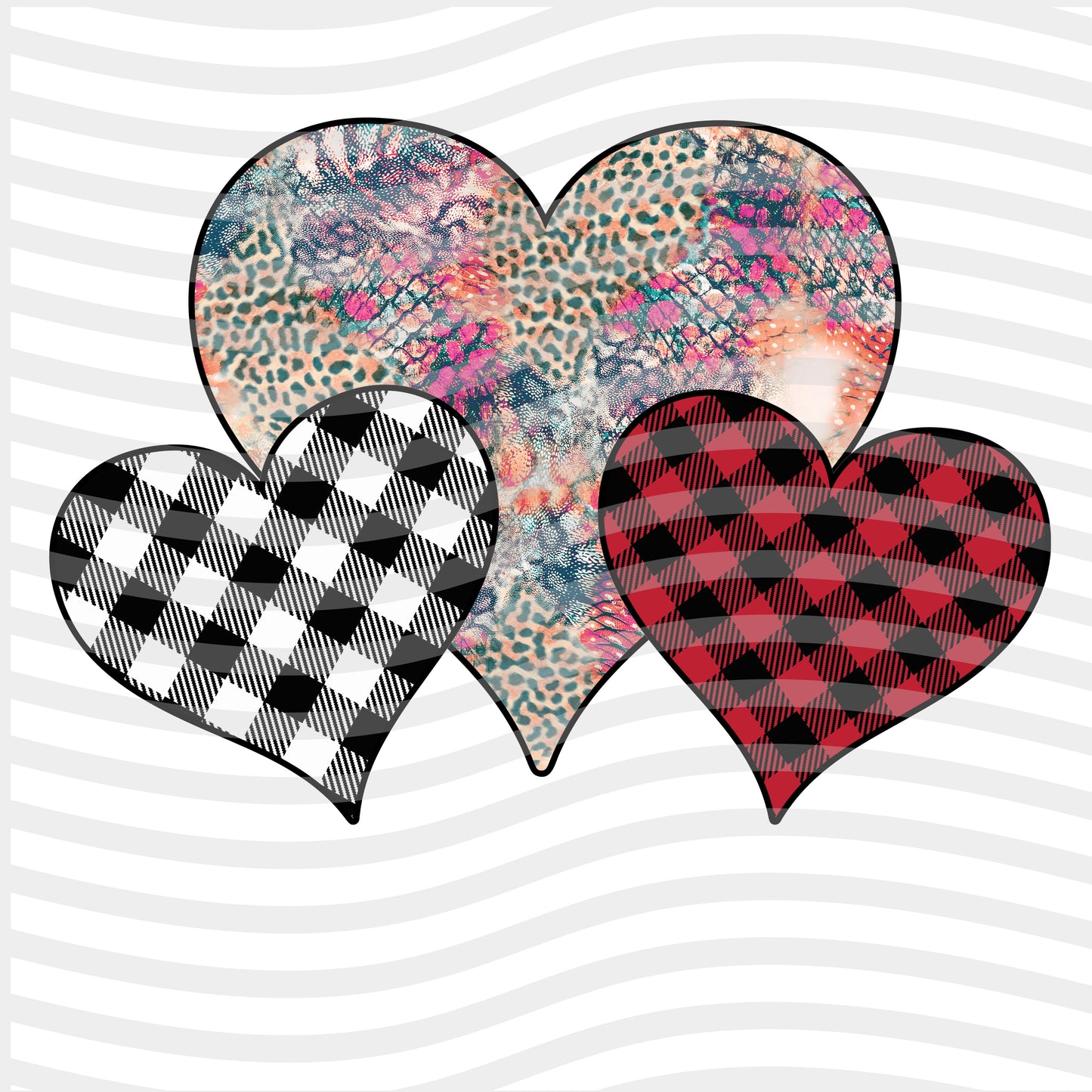 Pattern 2 Hearts Sublimation