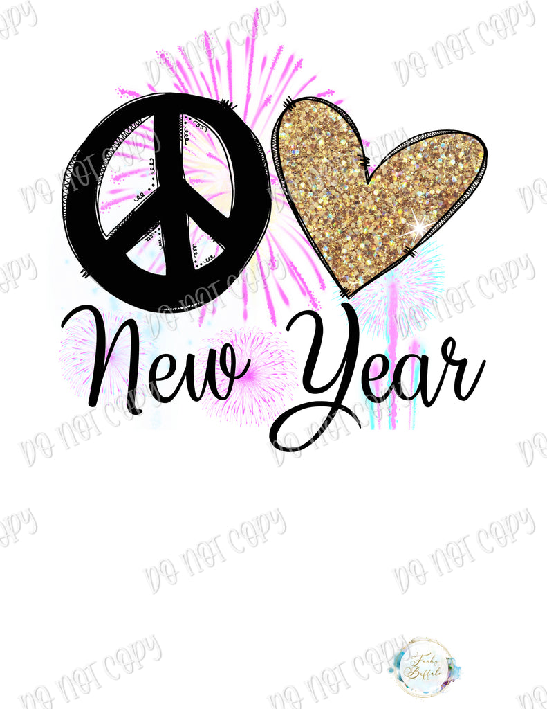 Peace Love New Year Sublimation
