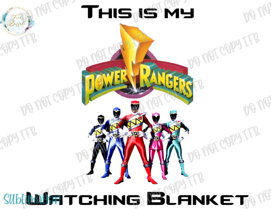 Power Rangers Watching Blanket Sublimation